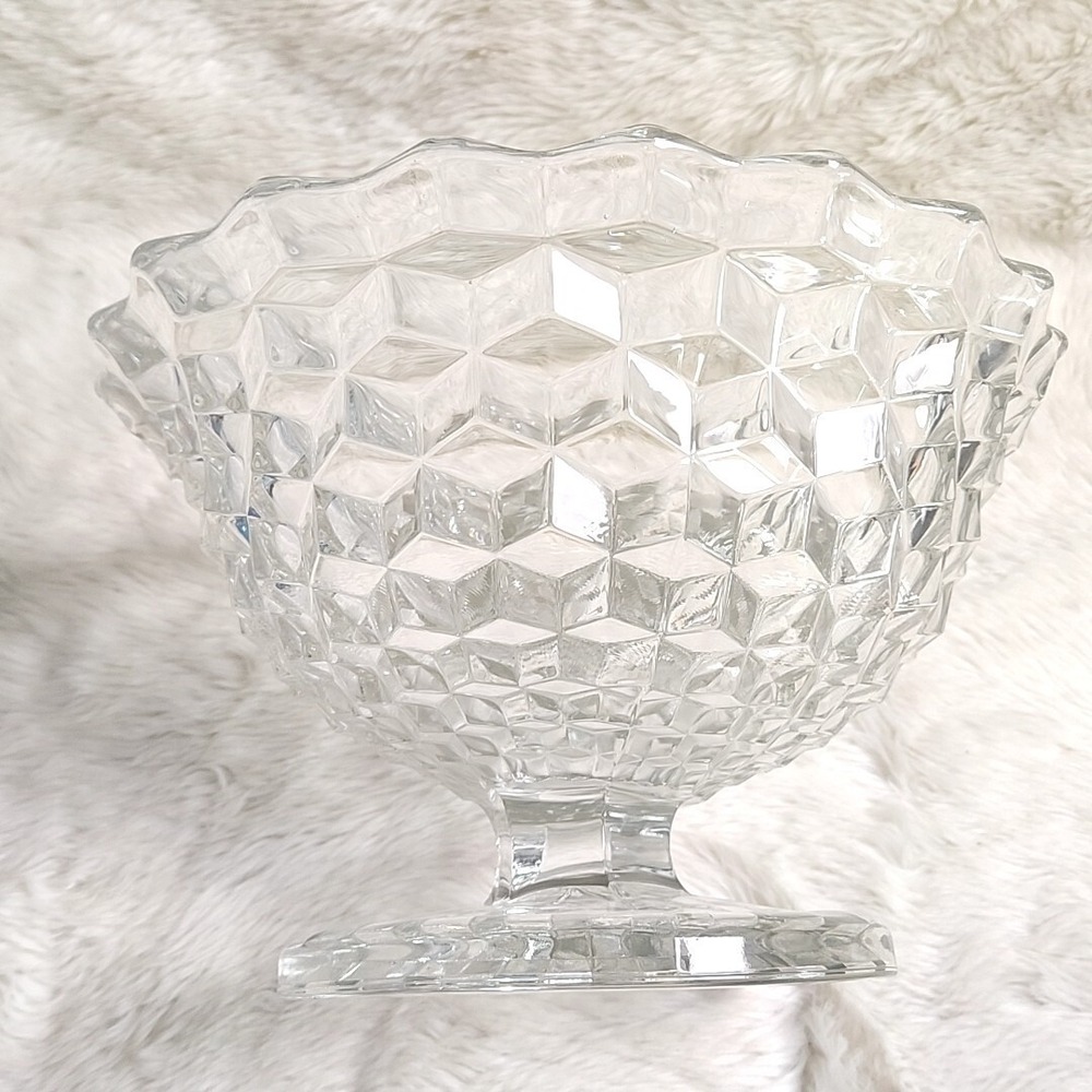 Fostoria Glass American Line 2056 12 1/2" Crystal Tom & Jerry Footed Punch Bowl - Picture 3 of 8